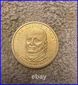 Single John Quincy Adams Face 1 Dollar Gold Piece 6th President Collectible Coin
