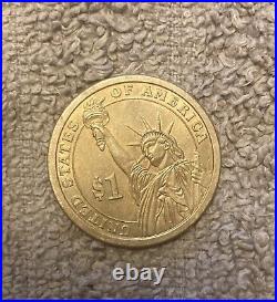 Single John Quincy Adams Face 1 Dollar Gold Piece 6th President Collectible Coin