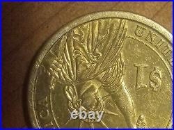 Single Thomas Jefferson Face $1 Dollar Gold Piece 3rd President Collectible Coin