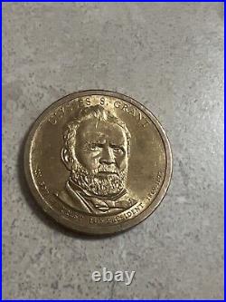 Single Ulysses S. Grant Face 1 Dollar Gold Piece 18th President Collectible Coin