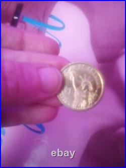 Single Ulysses S. Grant Face 1 Dollar Gold Piece 18th President Collectible Coin
