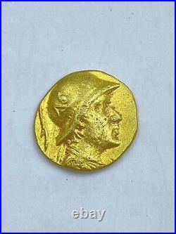 Small Size Indo Greek Gold Coin of Huvishka, Ancient region of Gandhara Art#sm49