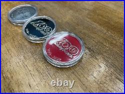 Snap-on Tools NEW RARE RED GREY GOLD 100th Anniv. Collectible Challenge Coins