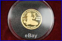 Snow White 50th Anniversary 1/4 Troy Oz. 999 Fine Gold Walt Disney Rarities Mint