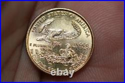Solid Fine Gold 1999 1/10 oz American Eagle $5 Liberty Coin Collectible