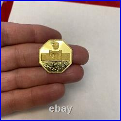 Solid gold 50th anniversary of shah reza shah kingdom coin medal