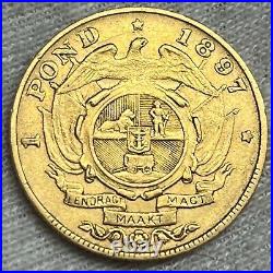 South Africa Pond 1897 Gold Coin World Gold Sovereign Numismatic Collectible