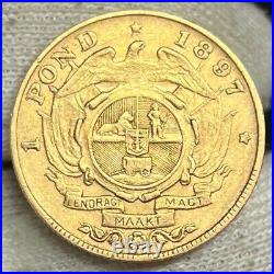 South Africa Pond 1897 Gold Coin World Gold Sovereign Numismatic Collectible