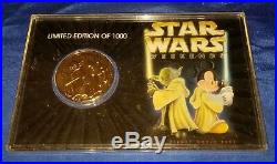 Star Wars Weekend 2003 Gold Coin Limited 1000 Disney Yoda & Mickey Mouse NM