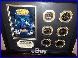 Star Wars Weekend 2005 Framed 6 Coin Set LE 250 24K GOLD Limited Edition