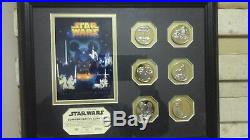 Star Wars Weekend 2005 Framed 6 Coin Set LE 250 24K GOLD Limited Edition
