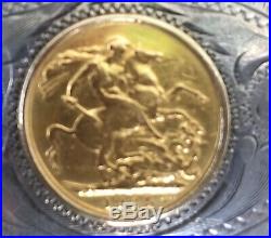 Sunset Trails Sterling Dragon Slayer Gold Coin bullion Rodeo Trophy Belt Buckle