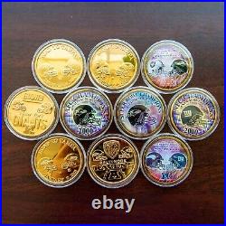 Superbowl XXXV (35) Baltimore Ravens Coin Collection in Case With COA