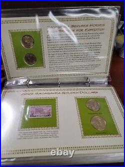 THE COMPLETE COLLECTION OF SACAGAWEA GOLDEN DOLLARS & STAMPS 2000-2018 38 coins