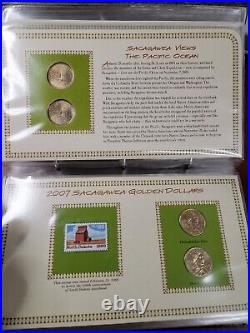 THE COMPLETE COLLECTION OF SACAGAWEA GOLDEN DOLLARS & STAMPS 2000-2018 38 coins