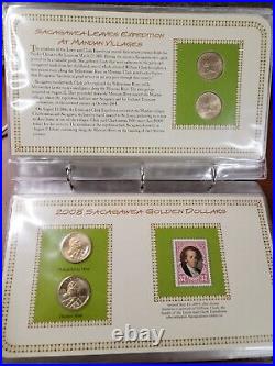 THE COMPLETE COLLECTION OF SACAGAWEA GOLDEN DOLLARS & STAMPS 2000-2018 38 coins