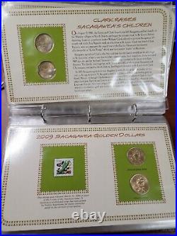 THE COMPLETE COLLECTION OF SACAGAWEA GOLDEN DOLLARS & STAMPS 2000-2018 38 coins