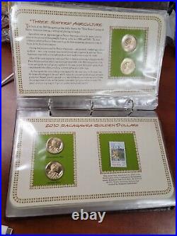 THE COMPLETE COLLECTION OF SACAGAWEA GOLDEN DOLLARS & STAMPS 2000-2018 38 coins