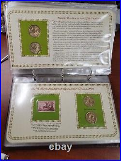 THE COMPLETE COLLECTION OF SACAGAWEA GOLDEN DOLLARS & STAMPS 2000-2018 38 coins