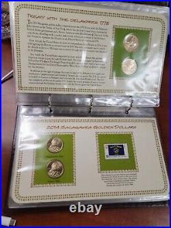 THE COMPLETE COLLECTION OF SACAGAWEA GOLDEN DOLLARS & STAMPS 2000-2018 38 coins