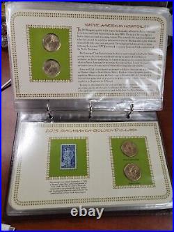 THE COMPLETE COLLECTION OF SACAGAWEA GOLDEN DOLLARS & STAMPS 2000-2018 38 coins