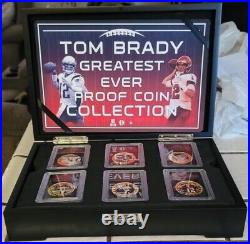 TOM BRADY GREATEST OF ALL-TIME GOLD PLATED COIN COLLECTION by BRADFORD EXCHANGE