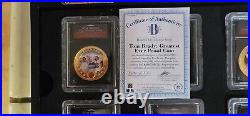 TOM BRADY GREATEST OF ALL-TIME GOLD PLATED COIN COLLECTION by BRADFORD EXCHANGE