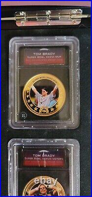 TOM BRADY GREATEST OF ALL-TIME GOLD PLATED COIN COLLECTION by BRADFORD EXCHANGE