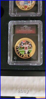 TOM BRADY GREATEST OF ALL-TIME GOLD PLATED COIN COLLECTION by BRADFORD EXCHANGE