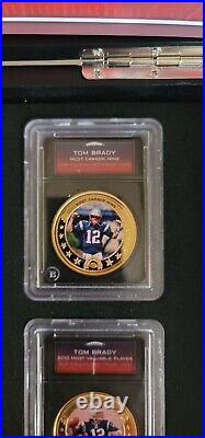 TOM BRADY GREATEST OF ALL-TIME GOLD PLATED COIN COLLECTION by BRADFORD EXCHANGE