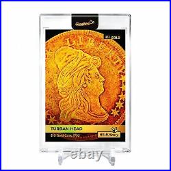 TURBAN HEAD $10 Gold Coin, 1795 Holo Gold Card 2023 GleeBeeCo #T175-G 1/1