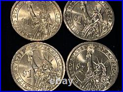 TWENTY (20) UNITED STATES UNCIRCULATED GOLDEN PRESIDENTIAL DOLLAR COLLECTIBLES d