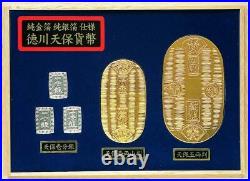 Tajima Kanazawa Gold Leaf Pure Gold Leaf Tokugawa Tenpo Coin Set KOBAN F/S