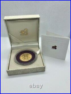 Thai Airways King Bhumibol Adulyade 50th Year Reign Gold Plate Copper Medallion