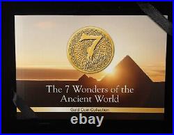 The 7 Wonders Of The World Gold Coin Collection. 999 American Mint