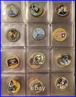 The Civil War Coin Collection- (2 Albums) 184 Half Dollars + History Info Pages