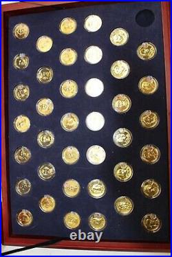 The Complete Presidential Coin Collection 24k Franklin Mint w Paperwork