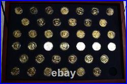 The Complete Presidential Coin Collection 24k Franklin Mint w Paperwork