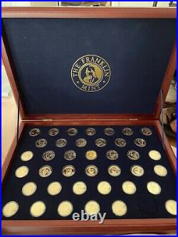 The Complete Presidential Coin Collection 24k Gold Layered Franklin Mint