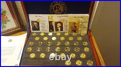 The Complete Presidential Coin Collection 24k Gold Layered Franklin Mint