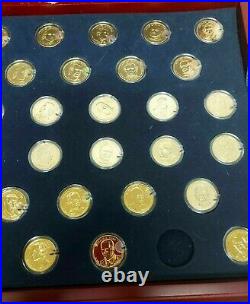 The Complete Presidential Coin Collection 24k Gold Layered Franklin Mint