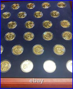 The Complete Presidential Coin Collection 24k Gold Layered Franklin Mint