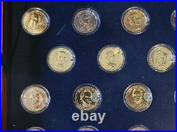 The Complete Presidential Coin Collection 24k Gold Layered Franklin Mint