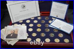 The Complete Presidential Dollar Coin Collection 24k Gold Franklin Mint Z002