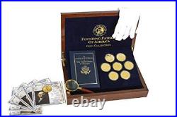 The Franklin Mint Founding Fathers Coin Collection 7-Piece 24-Karat Gold