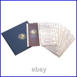 The Franklin Mint Founding Fathers Coin Collection 7-Piece 24-Karat Gold-Pl