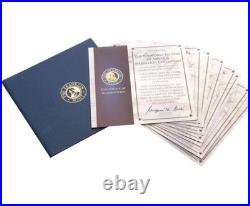 The Franklin Mint Founding Fathers Coin Collection 7-Piece 24-Karat Gold-Plate
