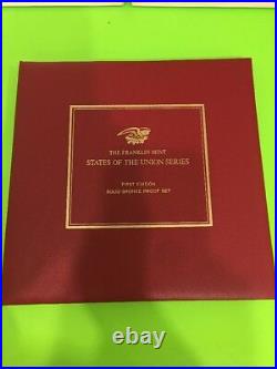 The Franklin Mint State of The Union 1st Edition Solid Bronze 50 Coin Proof Set