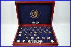 The Franklin Mint U. S. PRESIDENT DOLLAR COIN COLLECTION 24Kt Gold Plated Edition