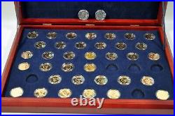 The Franklin Mint U. S. PRESIDENT DOLLAR COIN COLLECTION 24Kt Gold Plated Edition